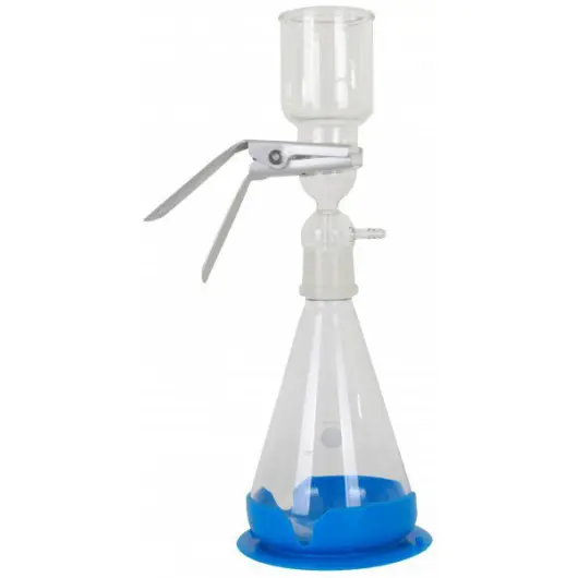 Glass filtration set with support