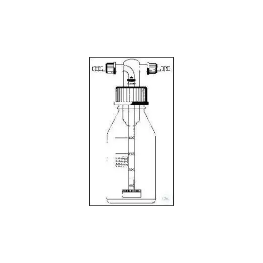 Gas washing bottle, with sintered