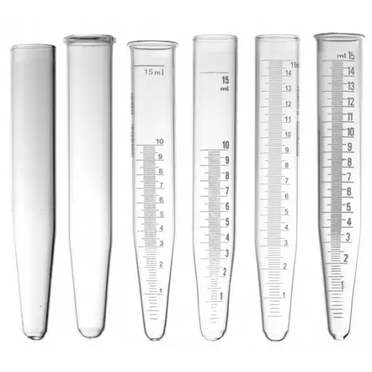 Centrifuge tubes, ungrad., AR-glass, conical