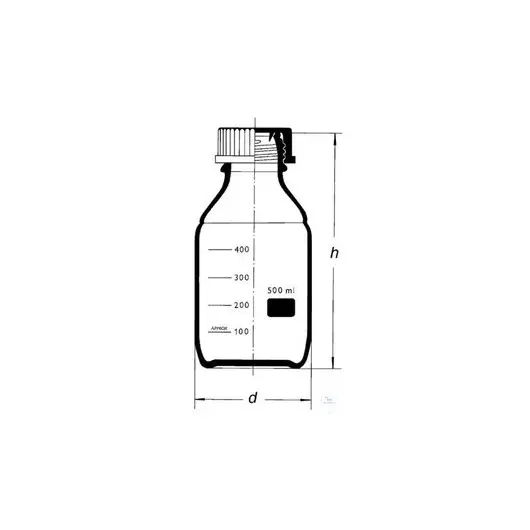 Laboratory bottles, 50 ml, with