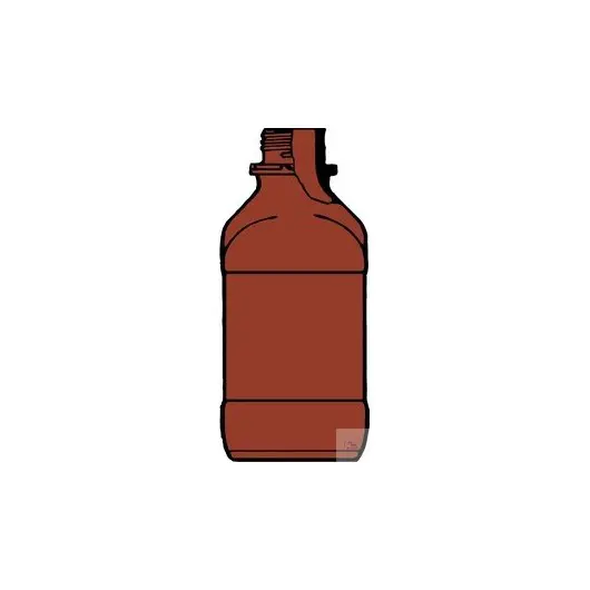 Reagent bottles, round, amber glass